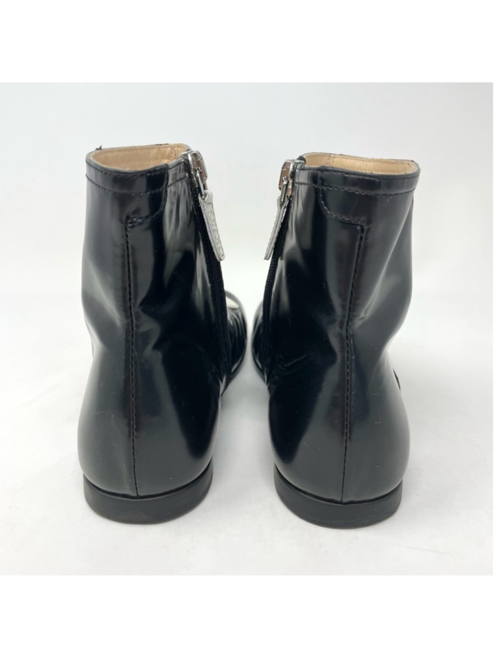 Gucci Kids Black Leather White Heart Patch Ankle Boots Size 31 - Picture 6 of 16